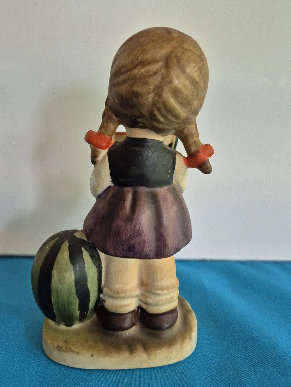 Napcoware Girl Eating Watermelon Figurine Vintage Hummel Style C7656 Japan
